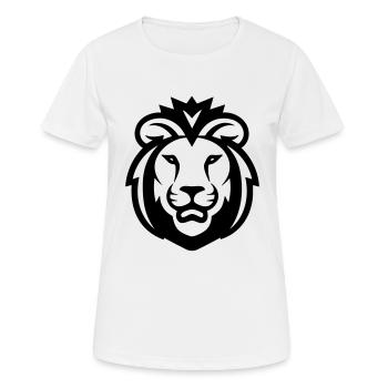 Tête de lion - T-shirt respirant Femme - blanc - Devant - AI Model Female 172 dark (172cm)