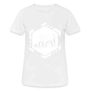 Paddle Tennis Femme Paddle Court Homme Paddle Tenn - T-shirt respirant Femme - blanc - Devant - AI Model Female 172 dark (172cm)