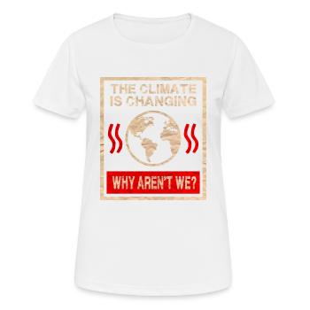 Changement climatique - T-shirt respirant Femme - blanc - Devant - AI Model Female 172 dark (172cm)