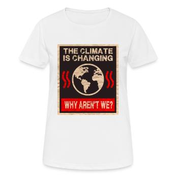 Changement climatique - T-shirt respirant Femme - blanc - Devant - AI Model Female 172 dark (172cm)
