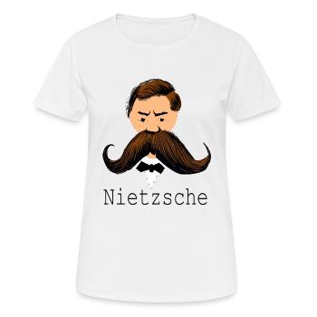 Nietzsche - T-shirt respirant Femme - blanc - Devant - AI Model Female 172 dark (172cm)