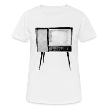 Vintage Fernseher - Frauen T-Shirt atmungsaktiv - Weiß - Vorne - AI Model Female 172 dark (172cm)
