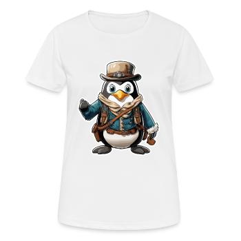 Lederhosen / Animal / Traditional costume / Tradition / Penguin - Women's Breathable T-Shirt - white - Front - AI Model Female 172 dark (172cm)