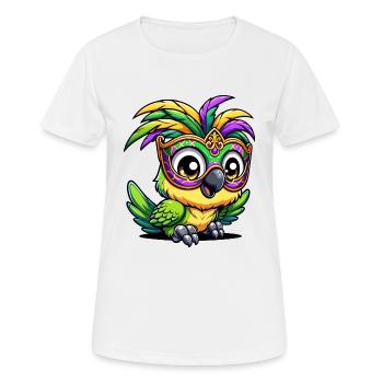 Perroquet Mardi Gras, Plumage Coloré - T-shirt respirant Femme - blanc - Devant - AI Model Female 172 dark (172cm)