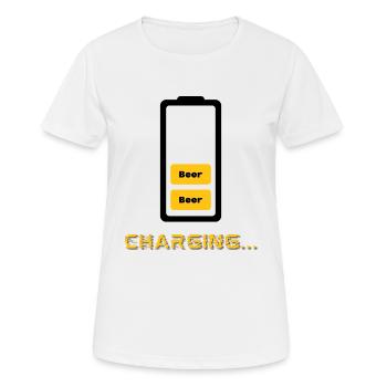 Beer Charging - Women's Breathable T-Shirt - white - Front - AI Model Female 172 dark (172cm)