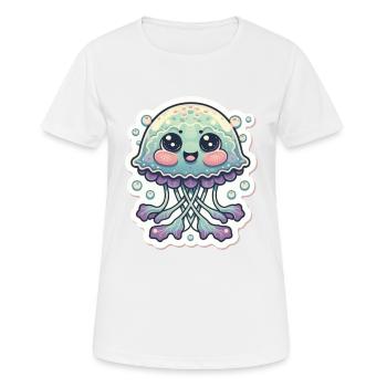 Jellyfish Lover - Women's Breathable T-Shirt - white - Front - AI Model Female 172 dark (172cm)