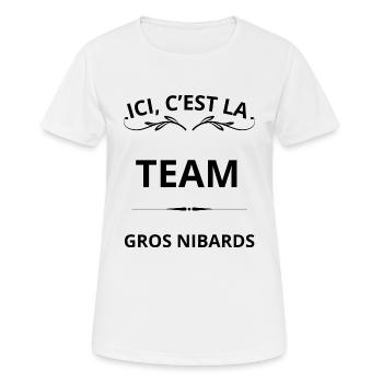 TEAM GROS NIBARDS - T-shirt respirant Femme - blanc - Devant - AI Model Female 172 dark (172cm)
