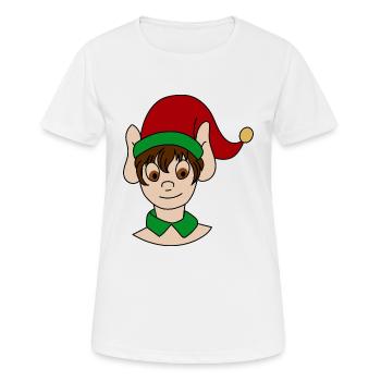 lutin de noel - T-shirt respirant Femme - blanc - Devant - AI Model Female 172 dark (172cm)