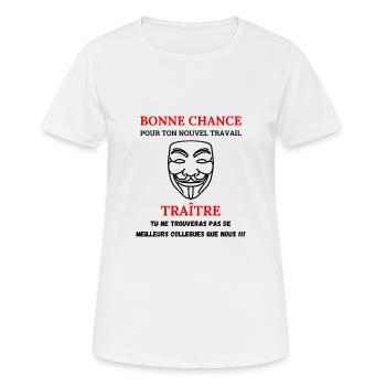Departure of colleague new work - Women's Breathable T-Shirt - white - Front - AI Model Female 172 dark (172cm)