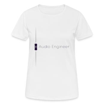 Audio Engineer Fader Lila - Frauen T-Shirt atmungsaktiv - Weiß - Vorne - AI Model Female 172 dark (172cm)