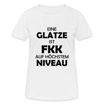 Nudisme - Un crâne chauve est... au plus haut niveau - T-shirt respirant Femme - blanc - Devant - AI Model Female 172 dark (172cm)