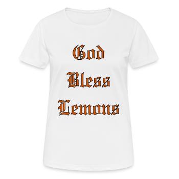 GodBlessLemons - Women's Breathable T-Shirt - white - Front - AI Model Female 172 dark (172cm)