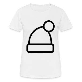 Christmas hat - Women's Breathable T-Shirt - white - Front - AI Model Female 172 dark (172cm)