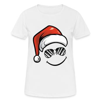 Smileface Nikolaus - Frauen T-Shirt atmungsaktiv - Weiß - Vorne - AI Model Female 172 dark (172cm)