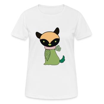 Der kleine Ivo in verschiedenen Farbe - Frauen T-Shirt atmungsaktiv - Weiß - Vorne - AI Model Female 172 dark (172cm)