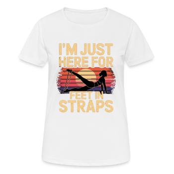 I'm Just Here For Feet In Straps 13 - Frauen T-Shirt atmungsaktiv - Weiß - Vorne - AI Model Female 172 dark (172cm)