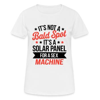 Es ist keine kahle Stelle, es ist ein Solarpanel - Frauen T-Shirt atmungsaktiv - Weiß - Vorne - AI Model Female 172 dark (172cm)