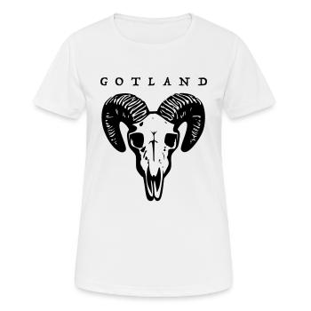 Gotland - Frauen T-Shirt atmungsaktiv - Weiß - Vorne - AI Model Female 172 dark (172cm)