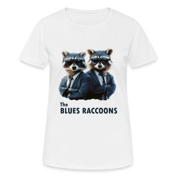 The Blues Raccoons 2 - Frauen T-Shirt atmungsaktiv - Weiß - Vorne - AI Model Female 172 dark (172cm)