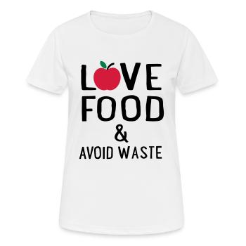 Déchets alimentaires - T-shirt respirant Femme - blanc - Devant - AI Model Female 172 dark (172cm)