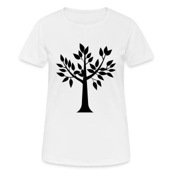 arbre - T-shirt respirant Femme - blanc - Devant - AI Model Female 172 dark (172cm)