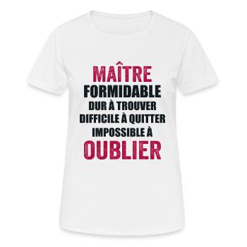 Geschenk zum Jahresende Schullehrer-Geschenk - Frauen T-Shirt atmungsaktiv - Weiß - Vorne - AI Model Female 172 dark (172cm)