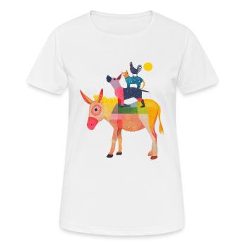 Stadtmusikanten "Artwork" - Frauen T-Shirt atmungsaktiv - Weiß - Vorne - AI Model Female 172 dark (172cm)