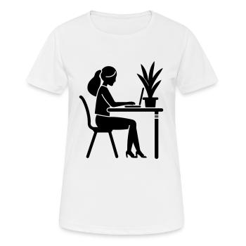 Learning, Studying, Working - Women's Breathable T-Shirt - white - Front - AI Model Female 172 dark (172cm)