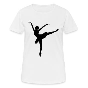 ballerine - T-shirt respirant Femme - blanc - Devant - AI Model Female 172 dark (172cm)