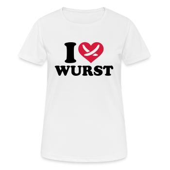 Wurst - Frauen T-Shirt atmungsaktiv - Weiß - Vorne - AI Model Female 172 dark (172cm)