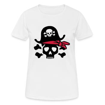 Pirate - Women's Breathable T-Shirt - white - Front - AI Model Female 172 dark (172cm)