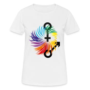 gender rols - Frauen T-Shirt atmungsaktiv - Weiß - Vorne - AI Model Female 172 dark (172cm)