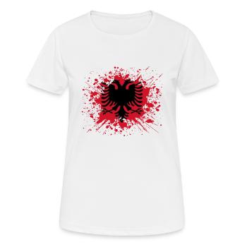 home country roots roots love Albania png - Women's Breathable T-Shirt - white - Front - AI Model Female 172 dark (172cm)
