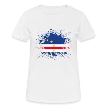 home country roots roots love Cape Verde png - Women's Breathable T-Shirt - white - Front - AI Model Female 172 dark (172cm)