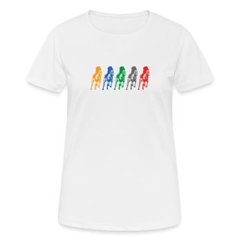 passe-temps l'amour cadeau cadeau roi à cheval cavalière - T-shirt respirant Femme - blanc - Devant - AI Model Female 172 dark (172cm)