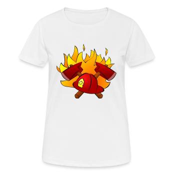 Fire Department Firefighter Firefighter Firetruck Fire - Women's Breathable T-Shirt - white - Front - AI Model Female 172 dark (172cm)