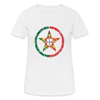 étoiles maison coeur d'amour enraciné PORTUGAL portugese - T-shirt respirant Femme - blanc - Devant - AI Model Female 172 dark (172cm)