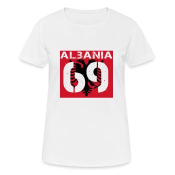 Albanien Fussball verein team party em wm 69 - Frauen T-Shirt atmungsaktiv - Weiß - Vorne - AI Model Female 172 dark (172cm)