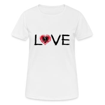 Love Home Home Roots Home Country Pride Albania png - Women's Breathable T-Shirt - white - Front - AI Model Female 172 dark (172cm)