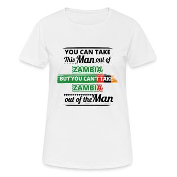 Geschenk aus Ghetto 01 liebe herkunft mann ZAMBIA - Frauen T-Shirt atmungsaktiv - Weiß - Vorne - AI Model Female 172 dark (172cm)