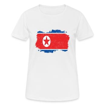 Roots Wurzeln Flagge heimat Land Nordkorea png - Frauen T-Shirt atmungsaktiv - Weiß - Vorne - AI Model Female 172 dark (172cm)
