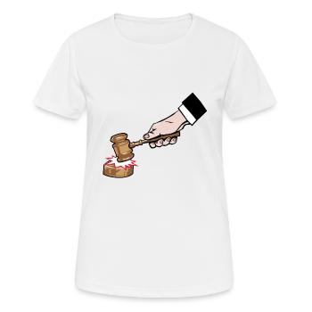 Richter - Frauen T-Shirt atmungsaktiv - Weiß - Vorne - AI Model Female 172 dark (172cm)