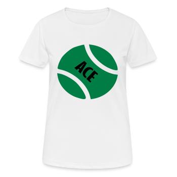 ace tb - Frauen T-Shirt atmungsaktiv - Weiß - Vorne - AI Model Female 172 dark (172cm)