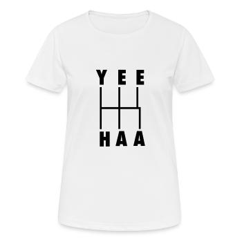 yeehaa! Manual gear shift scheme black - Women's Breathable T-Shirt - white - Front - AI Model Female 172 dark (172cm)