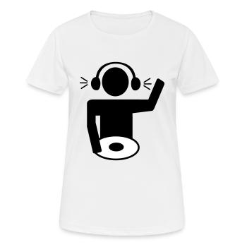 DJ - Frauen T-Shirt atmungsaktiv - Weiß - Vorne - AI Model Female 172 dark (172cm)