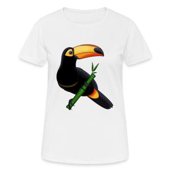 Idée cadeau Toucan tropiques forêt tropicale - T-shirt respirant Femme - blanc - Devant - AI Model Female 172 dark (172cm)