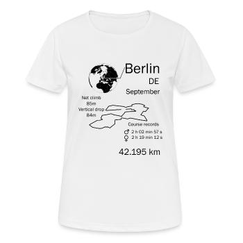 Berliner Marathon - Frauen T-Shirt atmungsaktiv - Weiß - Vorne - AI Model Female 172 dark (172cm)