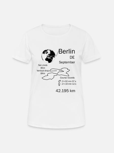 Berliner Marathon - Frauen T-Shirt atmungsaktiv - Weiß