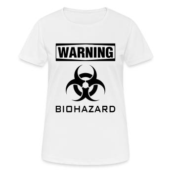 biohazard warning - Women's Breathable T-Shirt - white - Front - AI Model Female 172 dark (172cm)