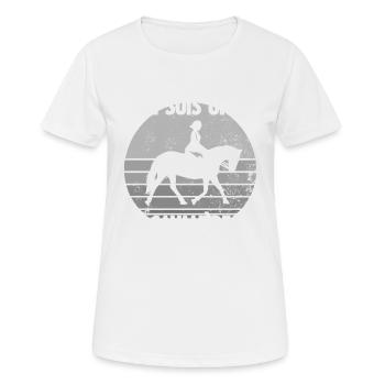 Je suis Une cavalière Qui déchire - T-shirt respirant Femme - blanc - Devant - AI Model Female 172 dark (172cm)